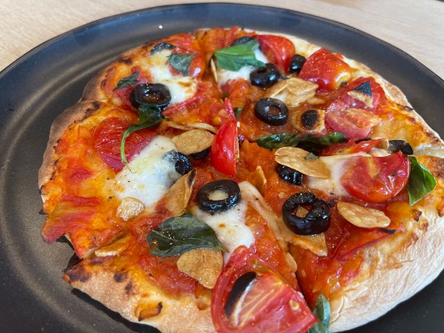 美味しいピザのできあがり!