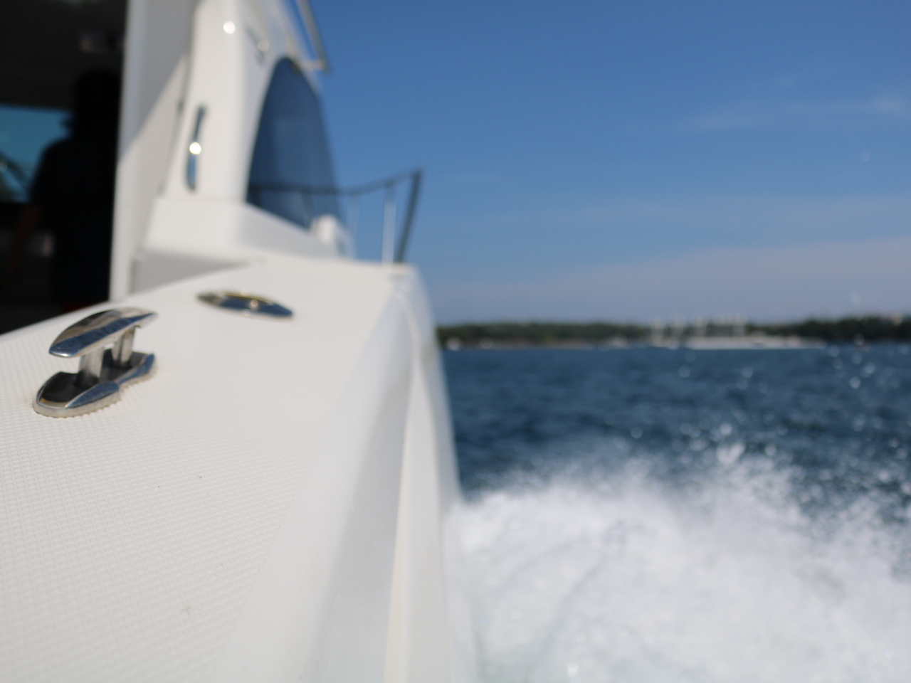 ポイントまでは、相模湾を一望できるクルージング