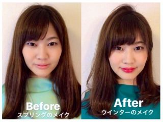 メイクの色を選ぶだけで、こんなに印象が違うんです!