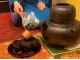 茶釜からお湯を注いでみましょう