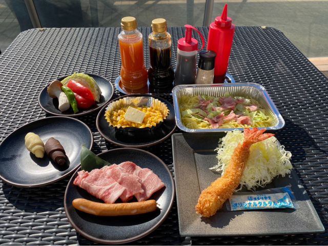 お子様BBQ食材(4歳以上小学生まで)※写真は1人前です。
