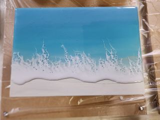 A4サイズに本格的な波アートを制作します。