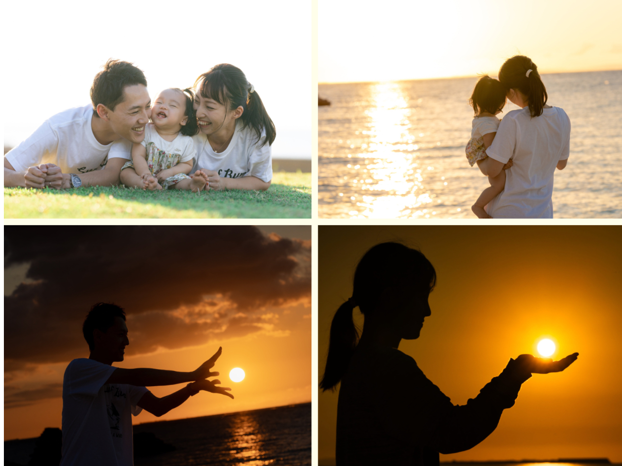 条件が揃えば、このような夕日を使ったお写真を撮影することができます♪