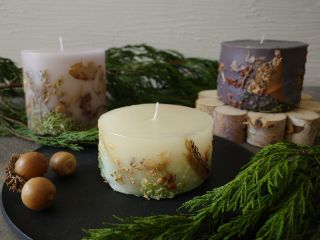 阿蘇の草花をつかったキャンドルをご製作いただけます