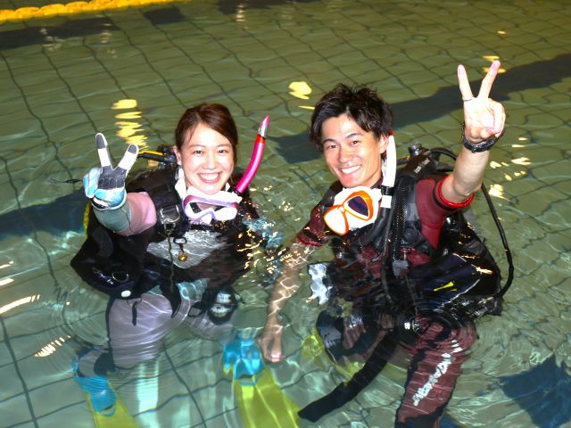スキューバダイビングをすると皆さん、自然と笑顔に!