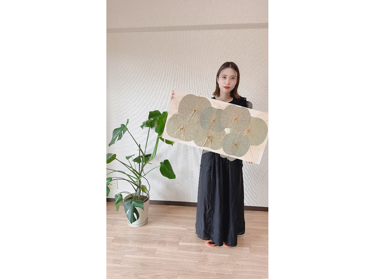 滋賀】話題のアート ◇ボタニーペインティング 蓮の葉アート