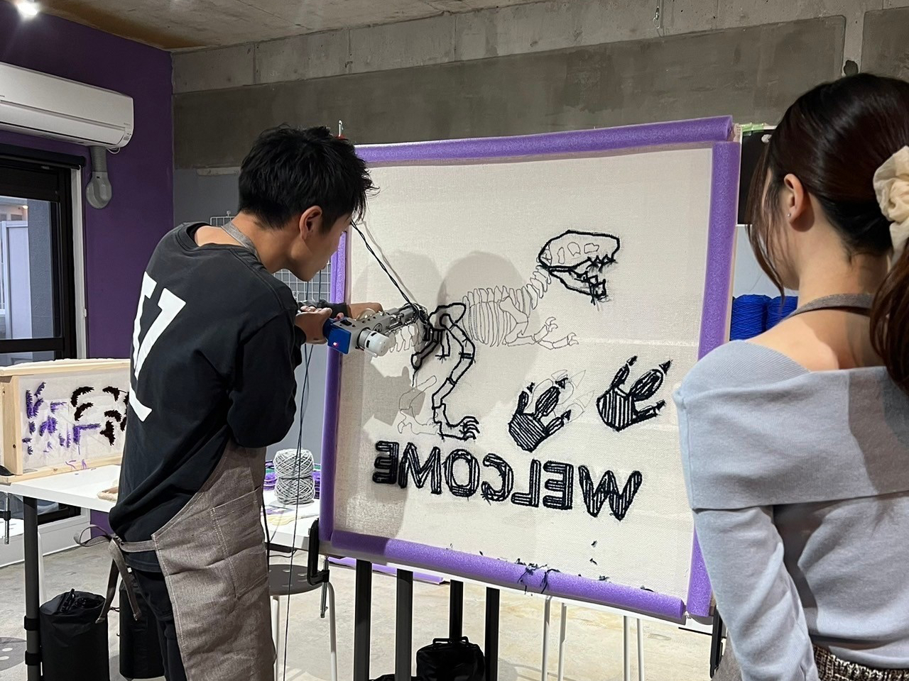 宇都宮 タフティング ◇◆2人でできる◆オリジナルラグ作り体験(縦横50cm)◆...