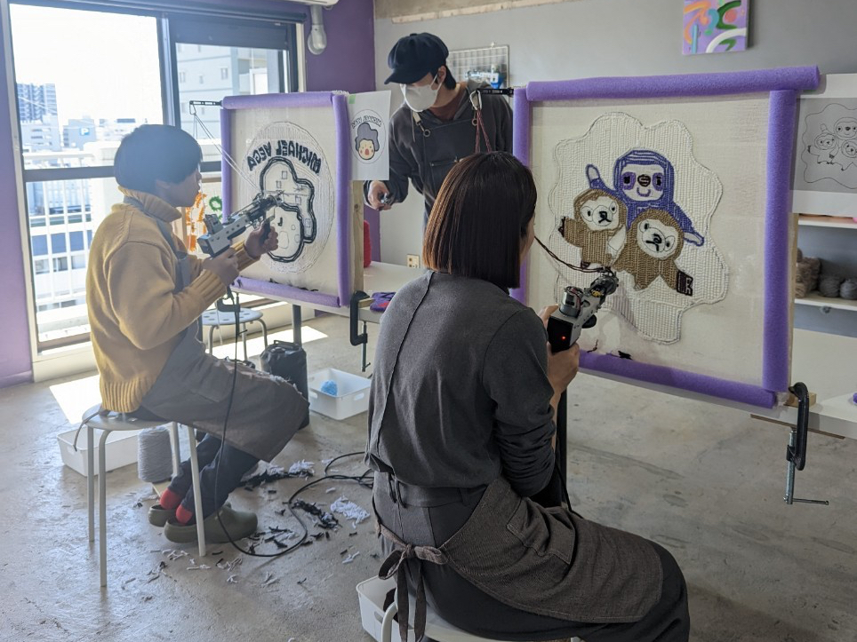 宇都宮 タフティング ◇◇2人でできる◇オリジナルラグ作り体験（縦横