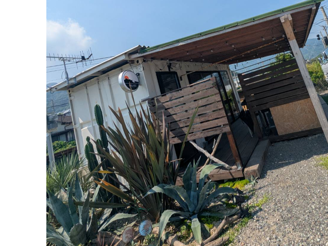 店外は沢山の植物に囲まれてます。
