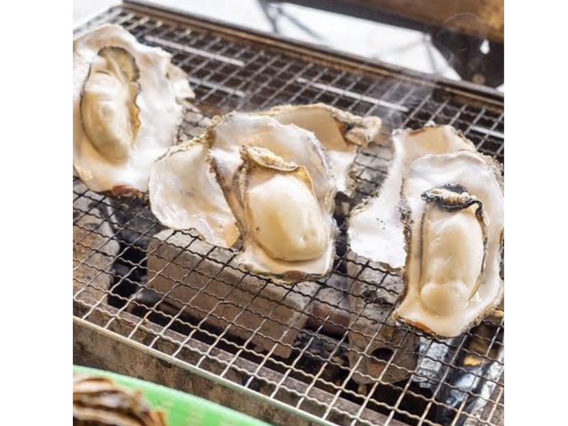 プリップリの牡蠣は夜でも食べれます。