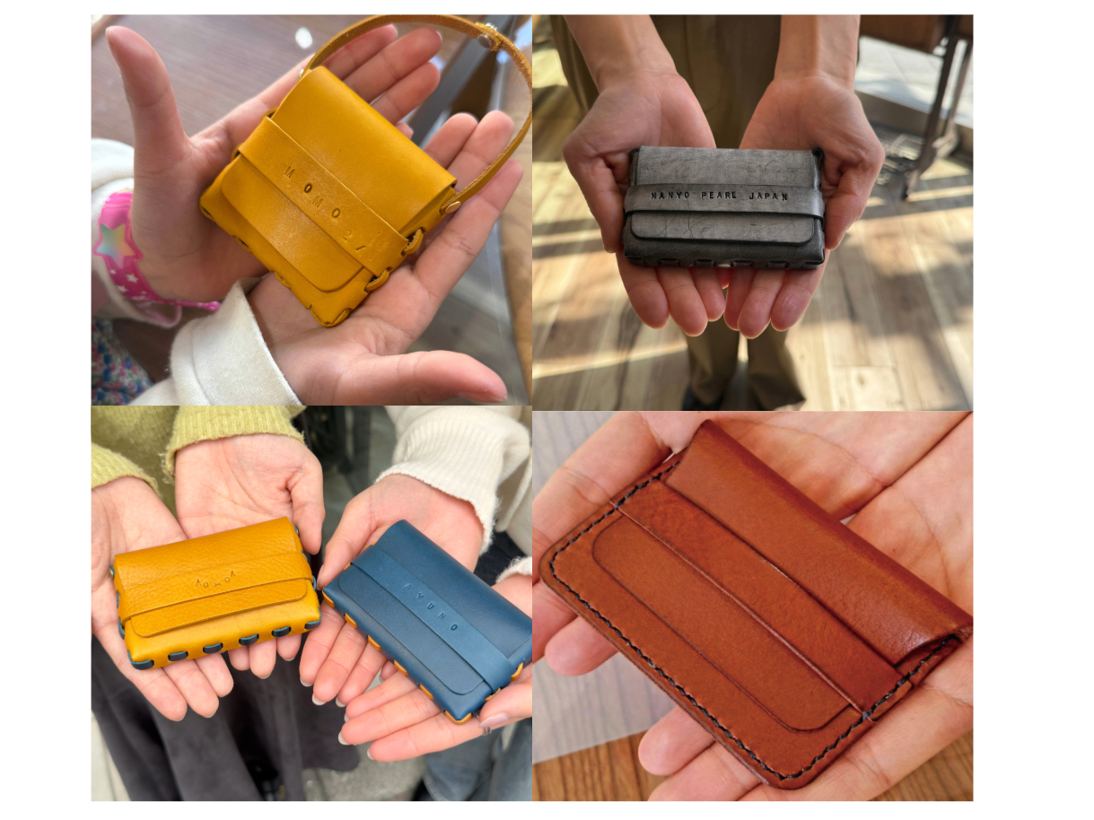 お子様が一から作った作品です!!レザークラフト未経験の方や、小学生のお子様も安心して楽しく作ることができます♪ ♪ 楽しい思い出づくりいかがでしょうか♪