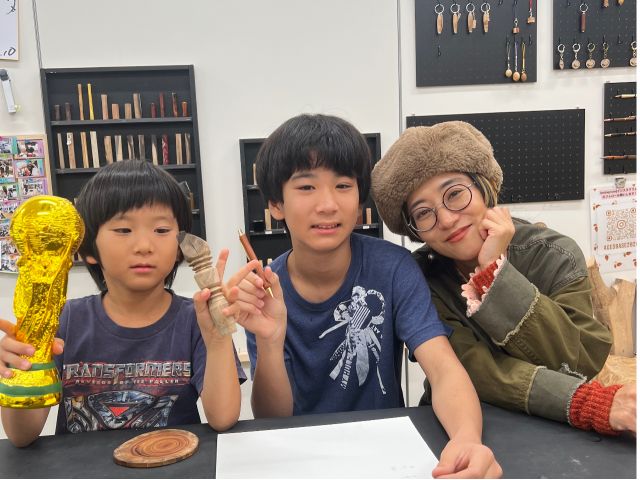 中学校入学記念に「木軸シャーペン」作り