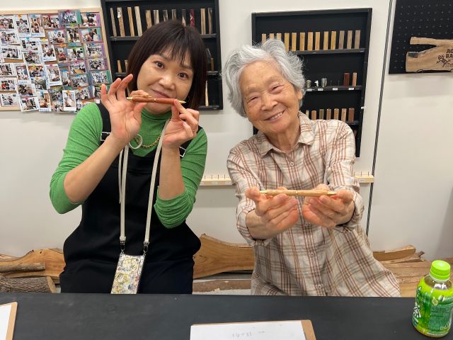 親子で「木軸ペン」作り