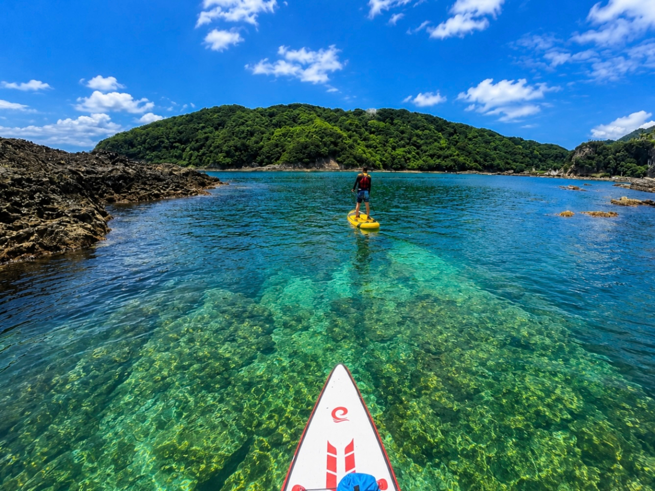 【静岡・伊豆・SUP】伊豆ブルーの海でサップツアー!ツアー写真プレゼント!