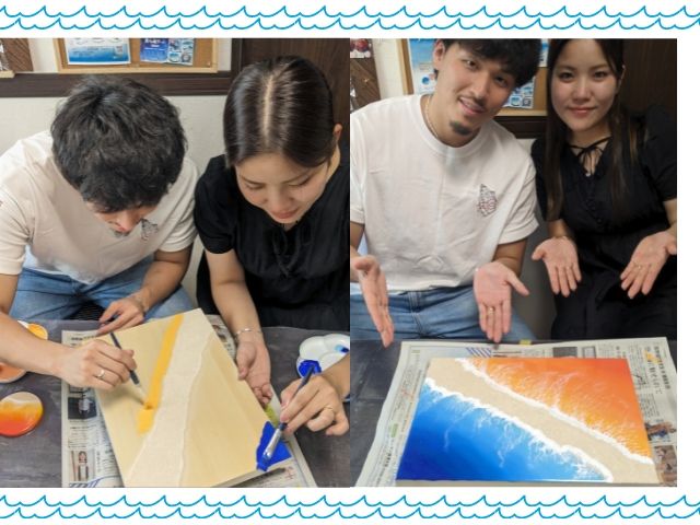 パネルサイズが大きいB4やA3はカップルで1作品を一緒に作れて人気です!結婚式のウエルカムボードなどにもご利用頂けます。