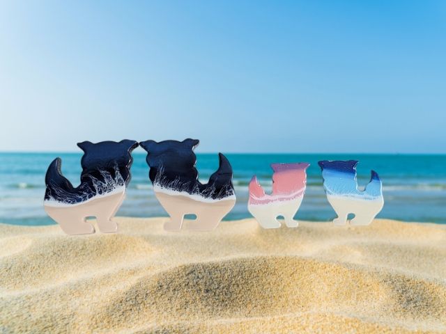 右:シーサー大ペア(2人で制作用)左:シーサーミニペア(1人で制作用)沖縄といえばシーサーが1番人気★プレゼントにも最適です!