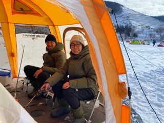 あったかテントでまったりと楽しめます。天気のいい日は外の絶景を楽しみながら。