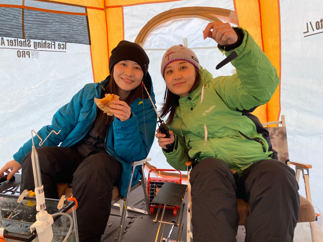 砂川ので香りとワカサギ釣り、冬の美味しいごほうび時間。