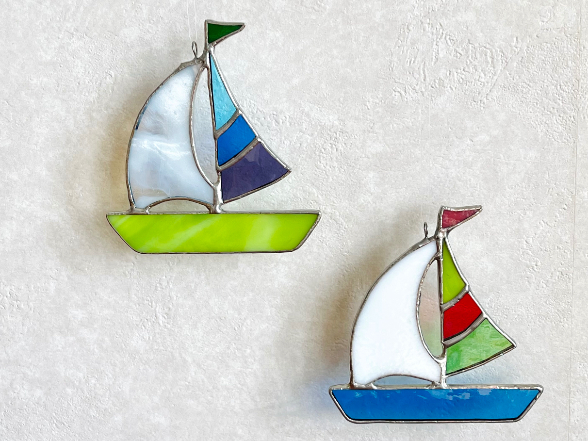 【北海道・帯広市】初めての方でも安心♪気軽に作れるステンドグラス★ ヨットのオ...