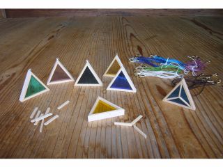 三角形チャーム 麻の葉作り