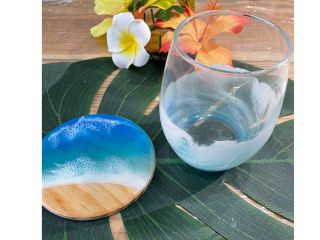 じゃらん限定・オーシャングラスとコースターの両方が作れます。おひとり様1メニューでお願いします。