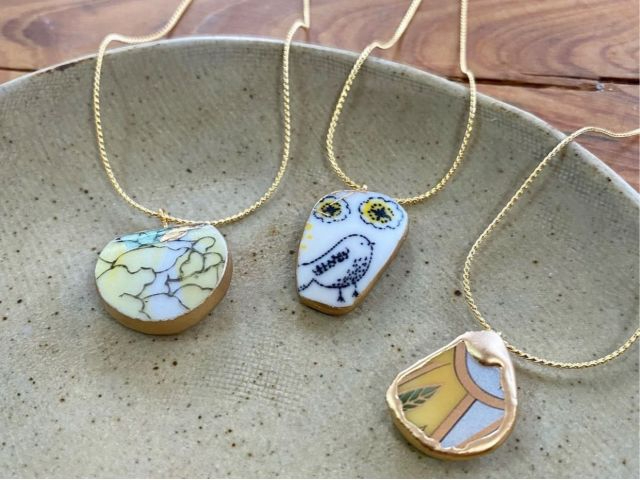 世界に一つだけの金継ぎアクセサリー