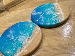 木製のコースター2枚セット