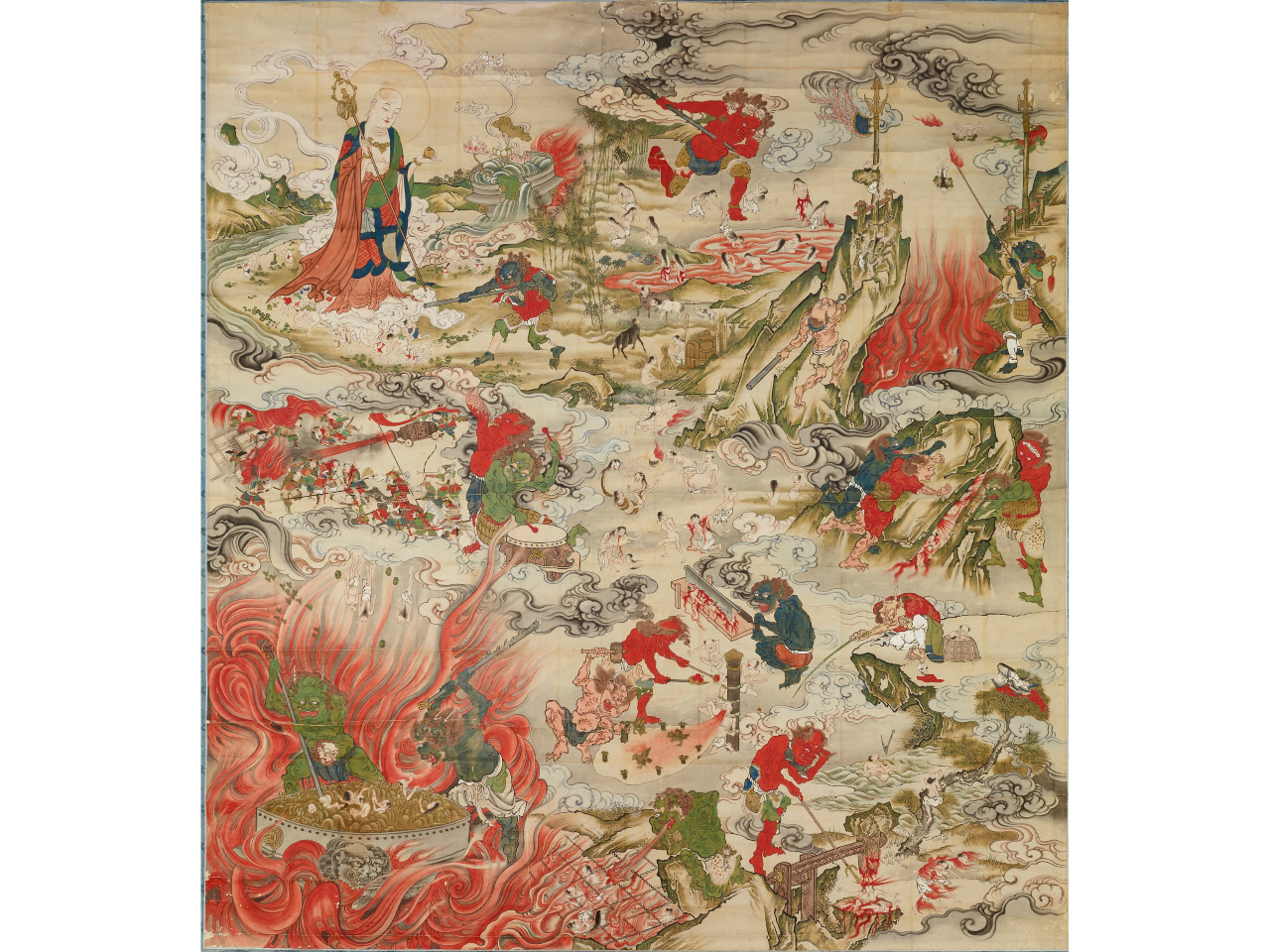 押し絵　江戸時代のおどろおどろしい様子 特別展チケット】「おとろしいもん―『こわい』をめぐる歴史と美術