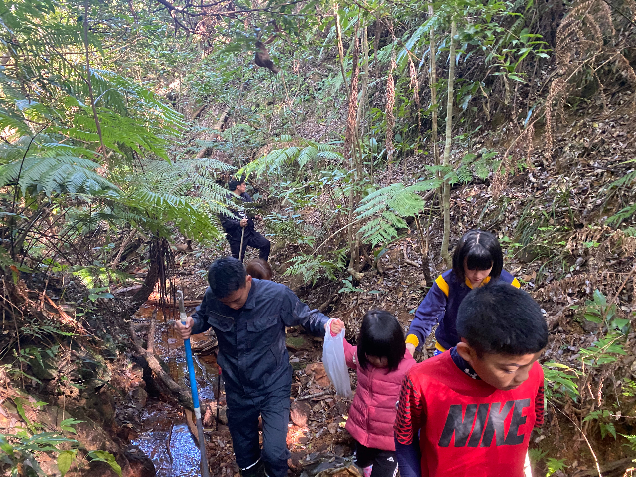 生き物観察に夢中