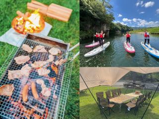 SUPとBBQのコラボ♪たっぷりアウトドアタイムで満喫プラン