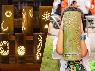 竹に穴をあけて作る『バンブーアート』制作を体験しませんか?