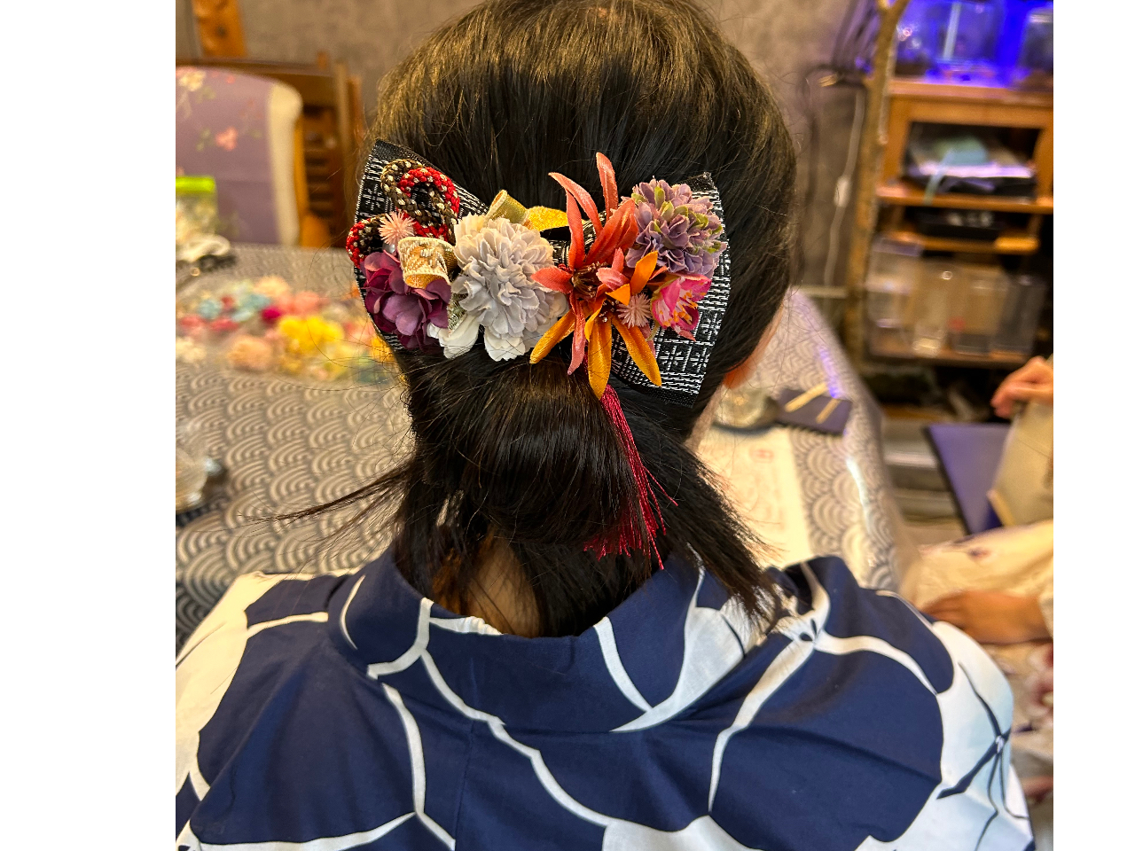 畳のヘリを使って各パーツを自分好みに組み合わせ作って頂けます。