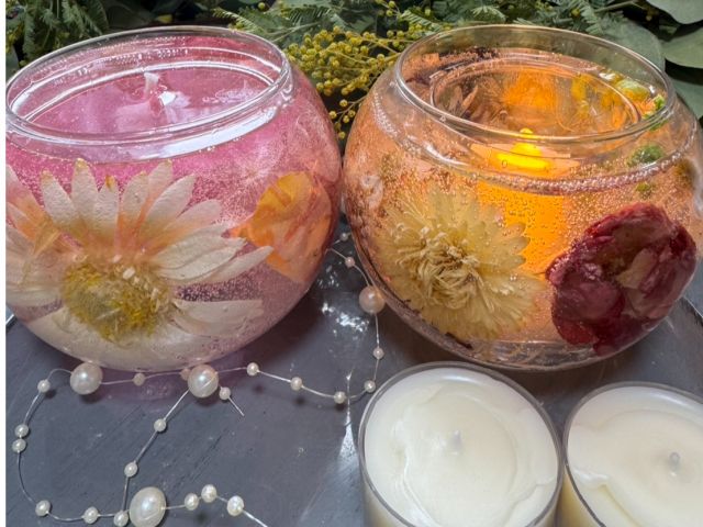 ジェルキャンドル・ジェルランタンキャンドルどちらかを作ります。