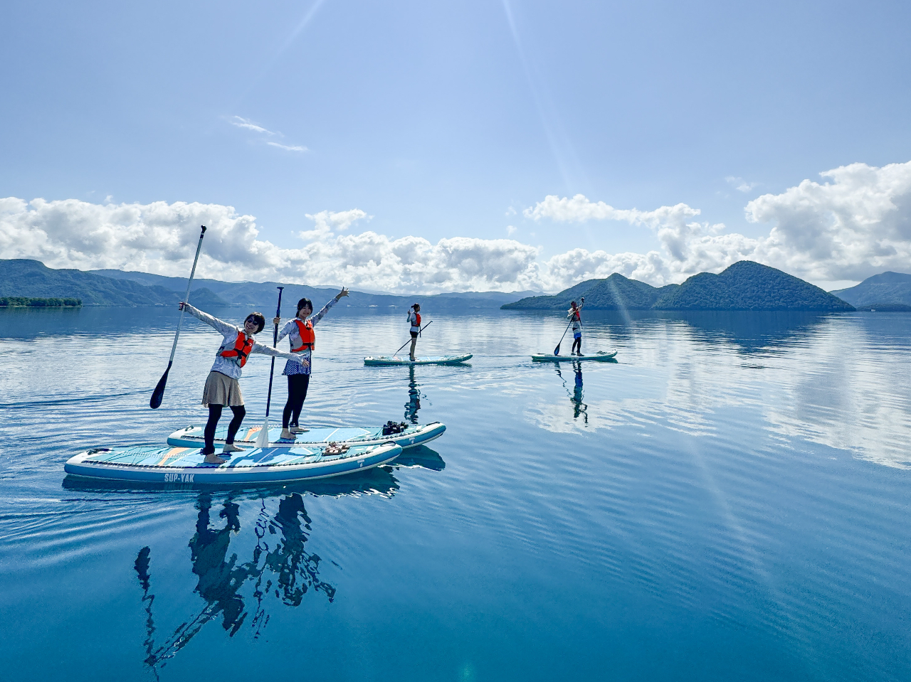 水面が穏やかな洞爺湖にはSUPがおすすめです♪