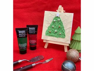 ビーズで装飾をして、素敵なクリスマスアートを作ろう!