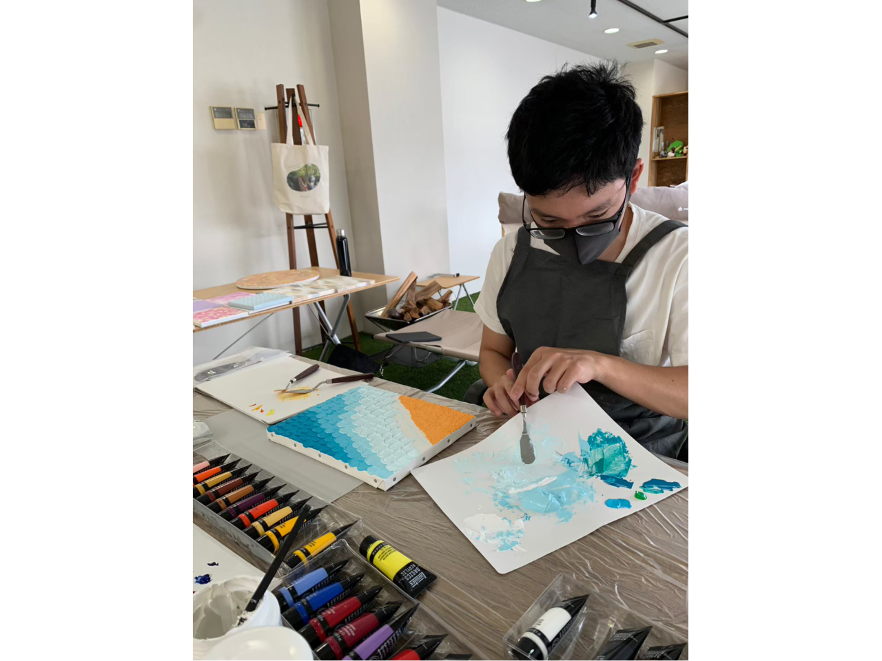 富山】120分の没頭体験！本格テクスチャーアートで描くインテリア