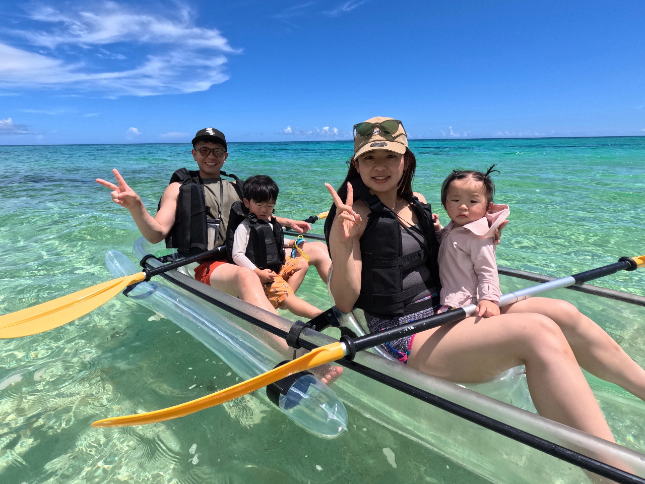 0歳児からクリアカヤック乗れちゃいます!