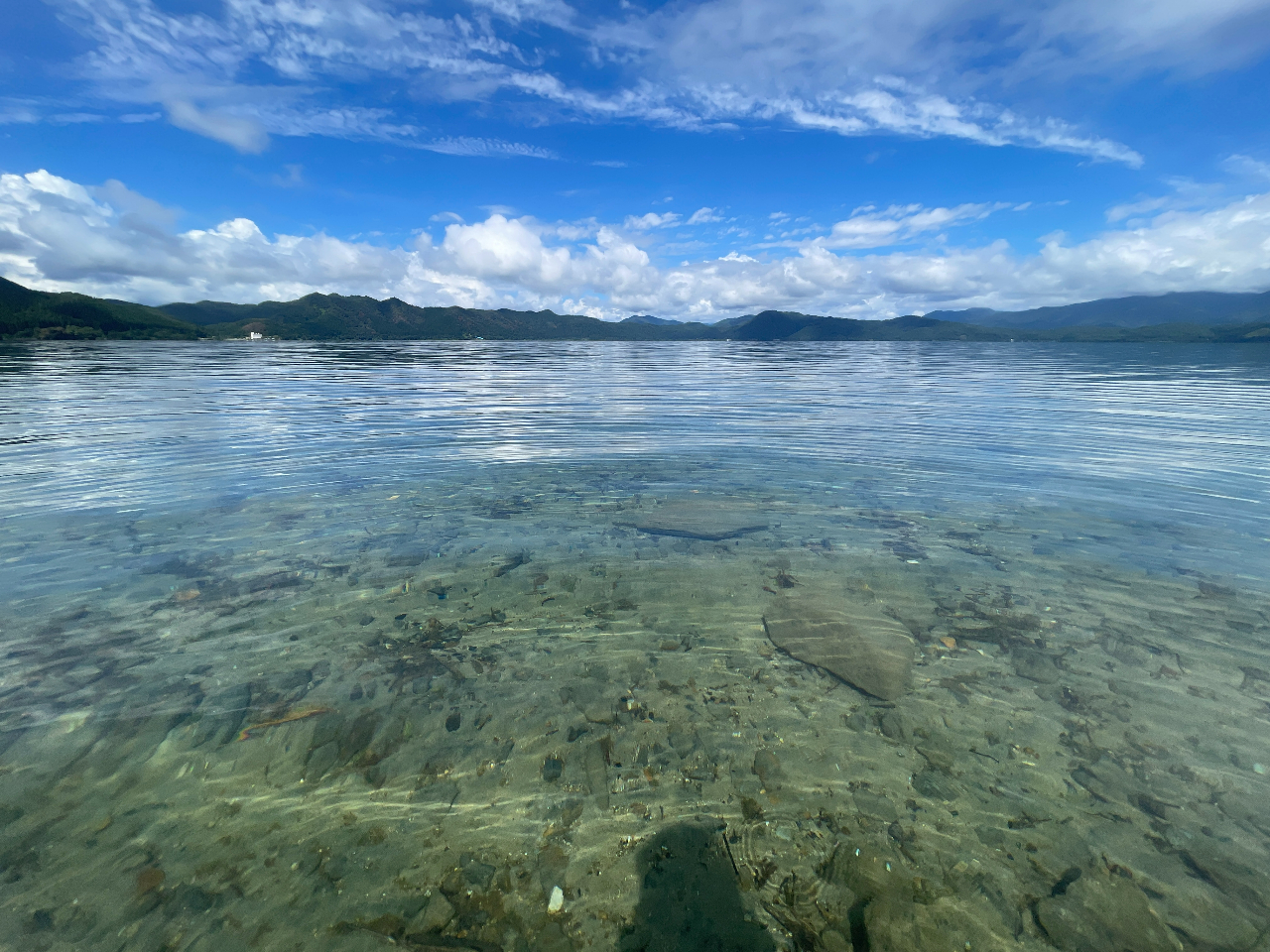抜群の透明度☆水に浸かることが一番の回復!