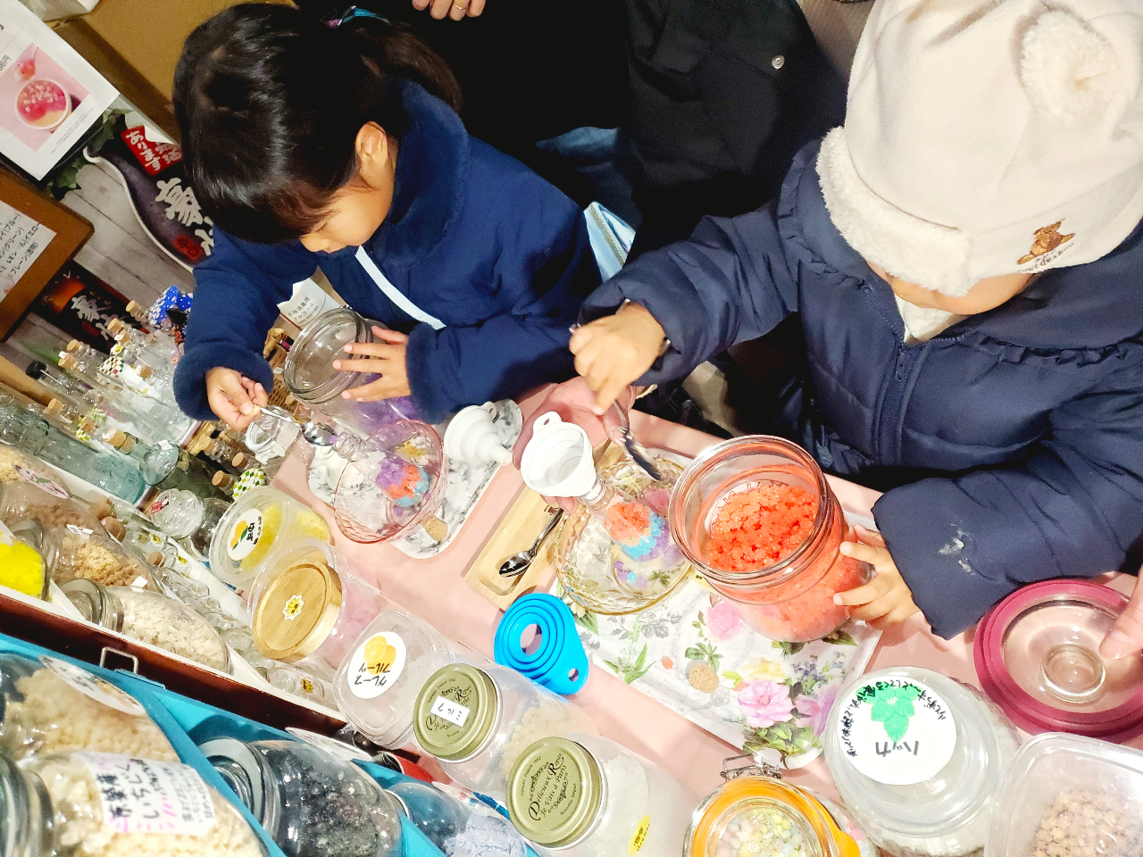 金平糖ミニタワーボトル詰め体験＋大粒金平糖お玉すくい体験プラン