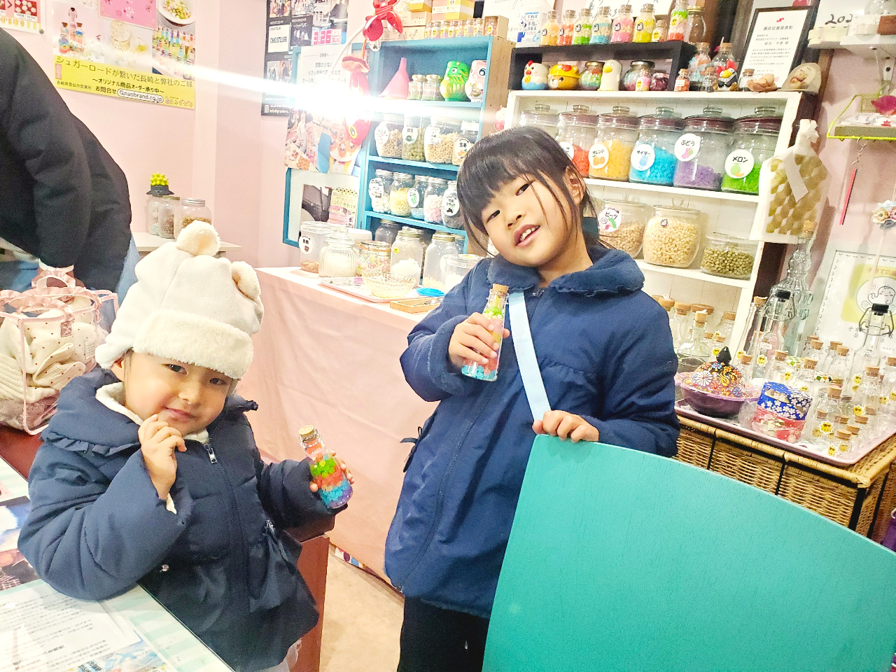 金平糖ミニタワーボトル詰め体験＋大粒金平糖お玉すくい体験プラン