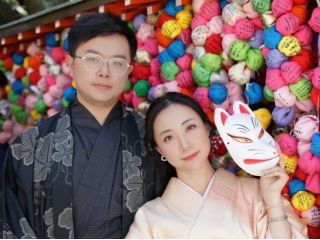 着物を着て、いざ街歩きに出発です♪