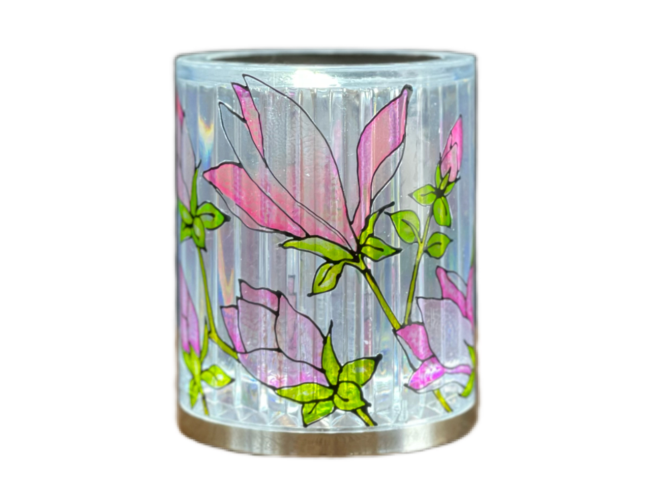 タッチライト 点灯すると フレア状の光模様が浮かび幻想的なお部屋へ ディンプルアートと フレア状の光模様の相性がピッタリな逸品です