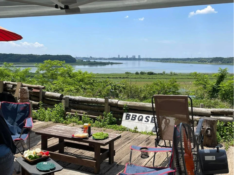 印旛沼を見渡す高台にある完全予約制バーベキュー 施設です★