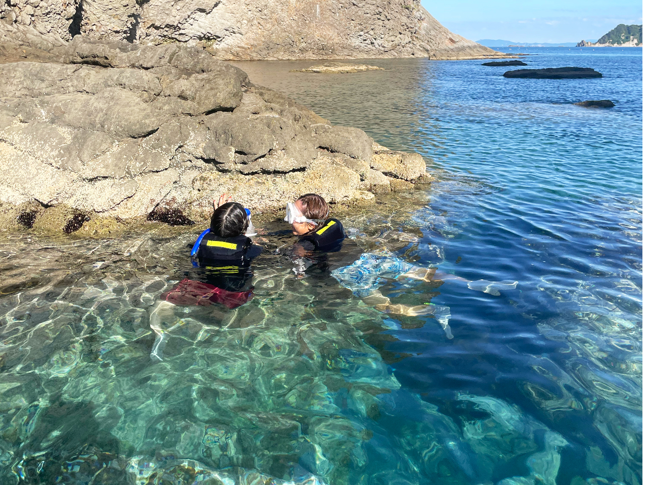 SUPから降りてシュノーケリング♪
