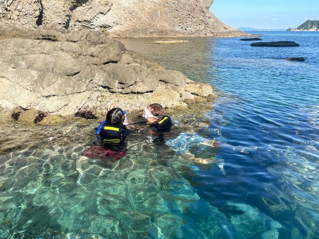SUPから降りてシュノーケリング♪