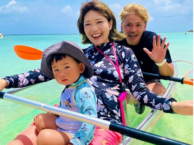 誰もいない海で家族で楽しんでください!