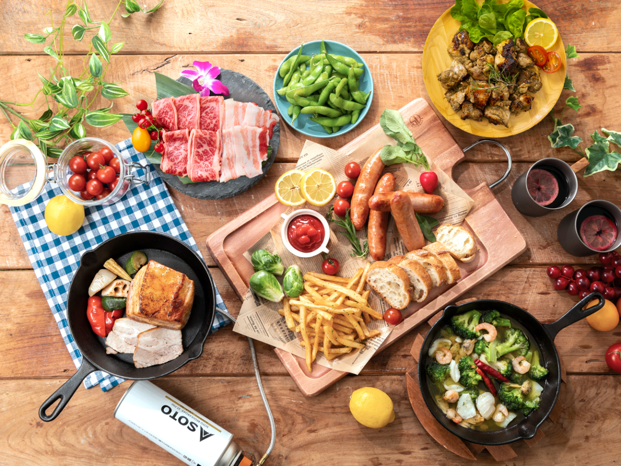 東屋アズマヤ トロリーテーブル アウトドア バーベキュー テラス