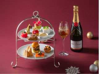 クリスマスアフタヌーンティー サンセットイメージ モエ・エ・シャンドングラス1杯付