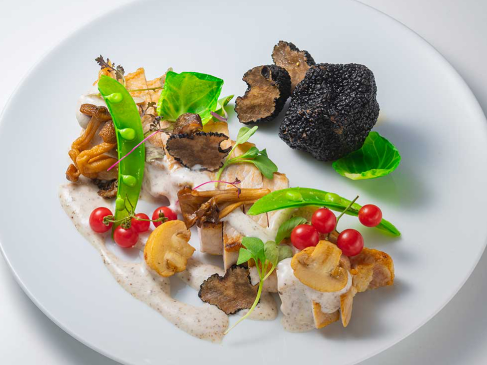 �g�����t�ƃL�m�R�̃|�[�N�X�e�[�L�T���_�@�C���[�W