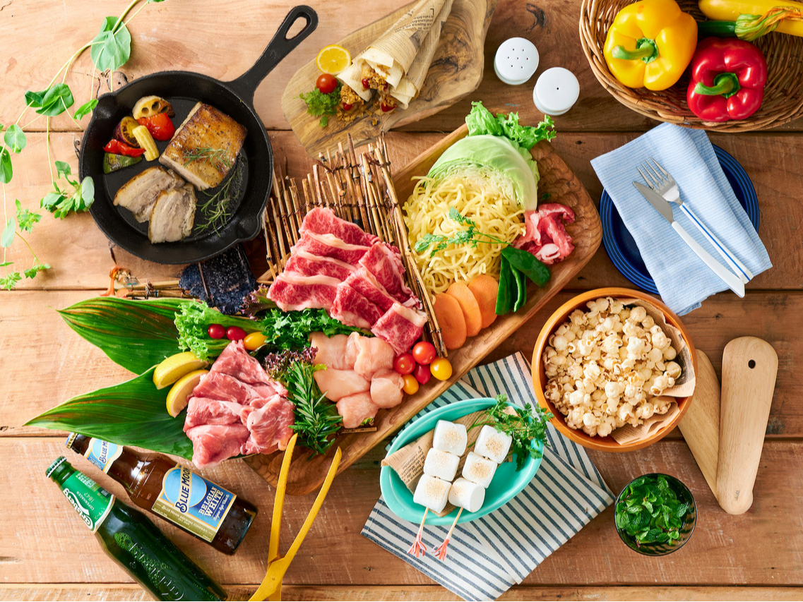 スタンダードBBQプラン 全7品!(ソフトドリンクまたはアルコール飲み放題を選択いただけます)